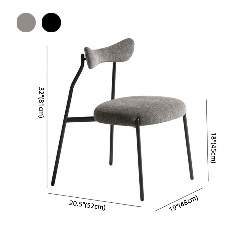 Designer Style Velvet Restaurant Dining Side Chair Open Back Dining Chair Clearhalo ' kitchen&dining_furn' 'Dining Chairs' 'Dining Tables & Seating' 'dining_chair' 'furn' 'furn_dining_chair' 'Furniture' 'furniture_dining_chair' 'Kitchen & Dining Furniture' 'kitchen' 1200x1200_499bc64f-1775-4a40-85ef-520db0e6942a