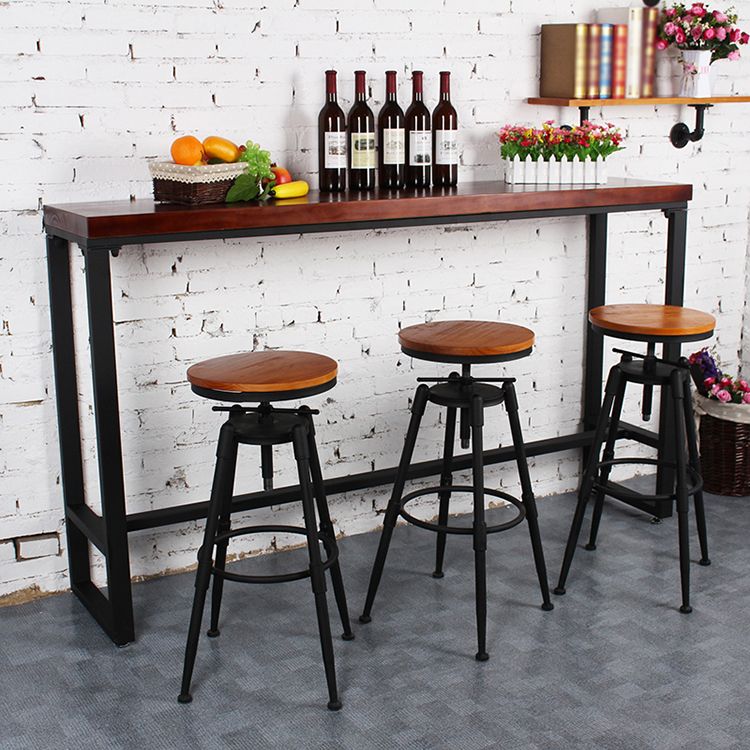 Rotating Barstool Industrial Style 4 Feet Bar Stool for Dining Room Set of 3 Clearhalo 'Bar Furniture' 'Bar Stools' 'bar_stools' 'furniture_bar_stools' 'Kitchen & Dining Furniture' 'kitchen&dining_furn' 'kitchen' 'kitchen_furn' Furniture' 1200x1200_499be940-2fa3-4874-a12b-a3ad3577e27b