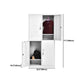 Contemporary White Wardrobe Cabinet Steel Wardrobe Armoire for Home