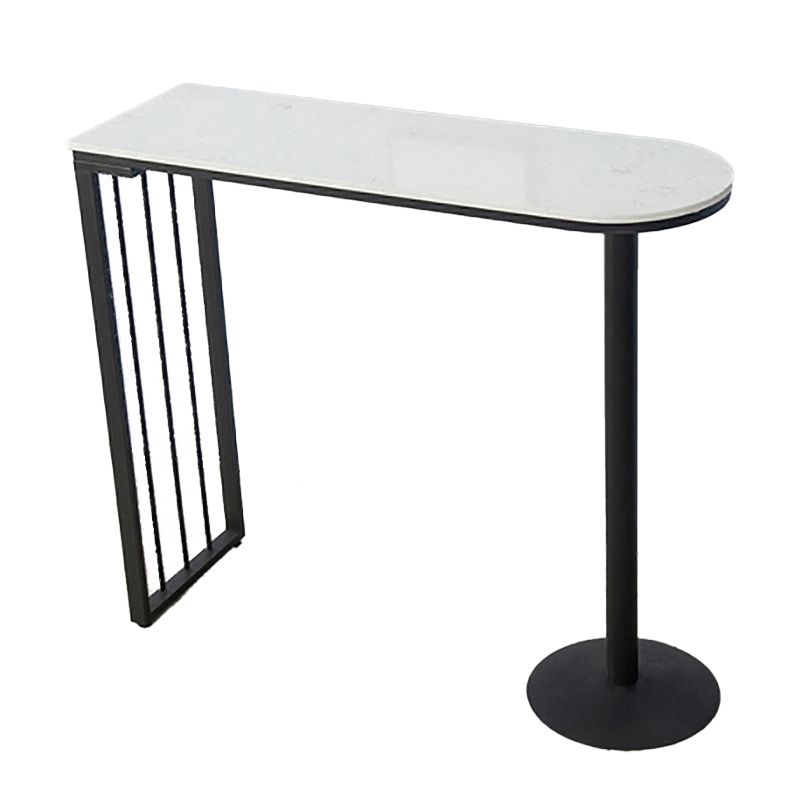 Industrial Style 41.3"H Bar Table Faux Marble White Top Specialty Bistro Table Clearhalo 'Bar Furniture' 'Bar Tables' 'bar_tables' 'furn' 'furn_bar_tables' 'Furniture' 'furniture_bar_tables' 'Kitchen & Dining Furniture' 'kitchen&dining_furn' 'kitchen' 1200x1200_499c0dbe-3d51-46ad-ace0-1ba43da6ab62