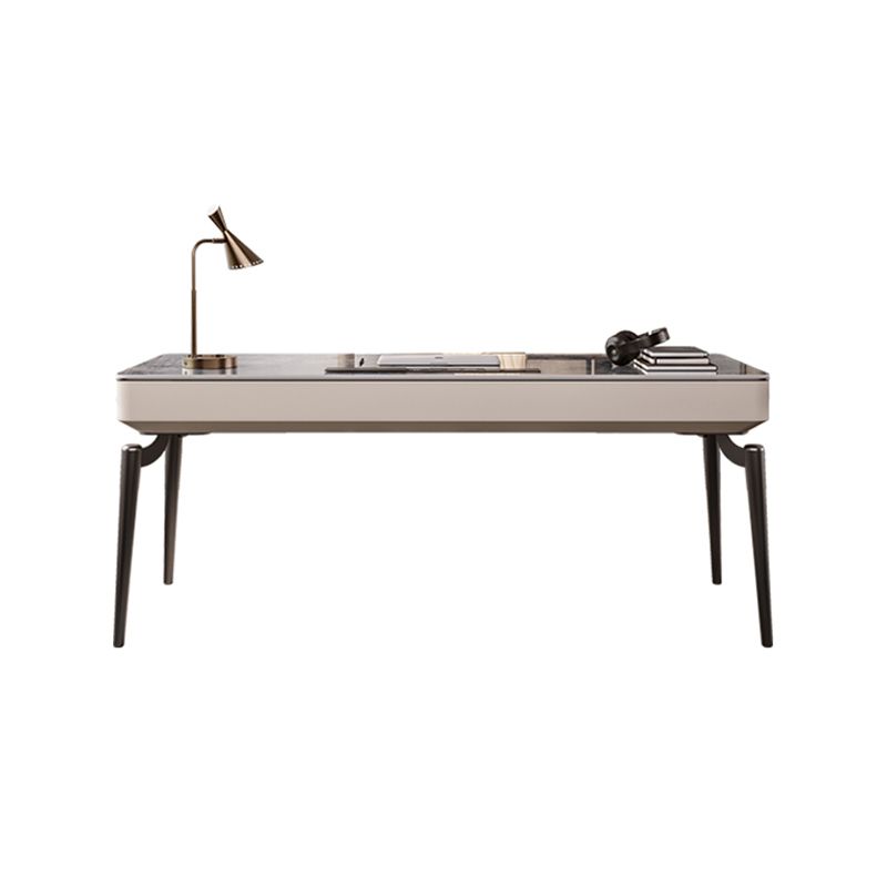 2 Drawers Task Desk Rectangular Shaped Office Desk in Grey for Office Clearhalo 'furn' 'furn_office_desk' 'Furniture' 'Office Desks' 'Office Furniture' 'office_desk' 1200x1200_499d6e53-4a2b-434d-b2c0-123a9c067fa7