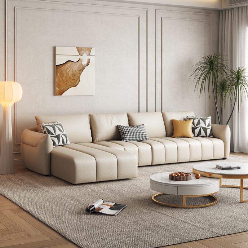 Sedioni bianche in tessuto tropicale da divano standard da 32,2 "H per soggiorno