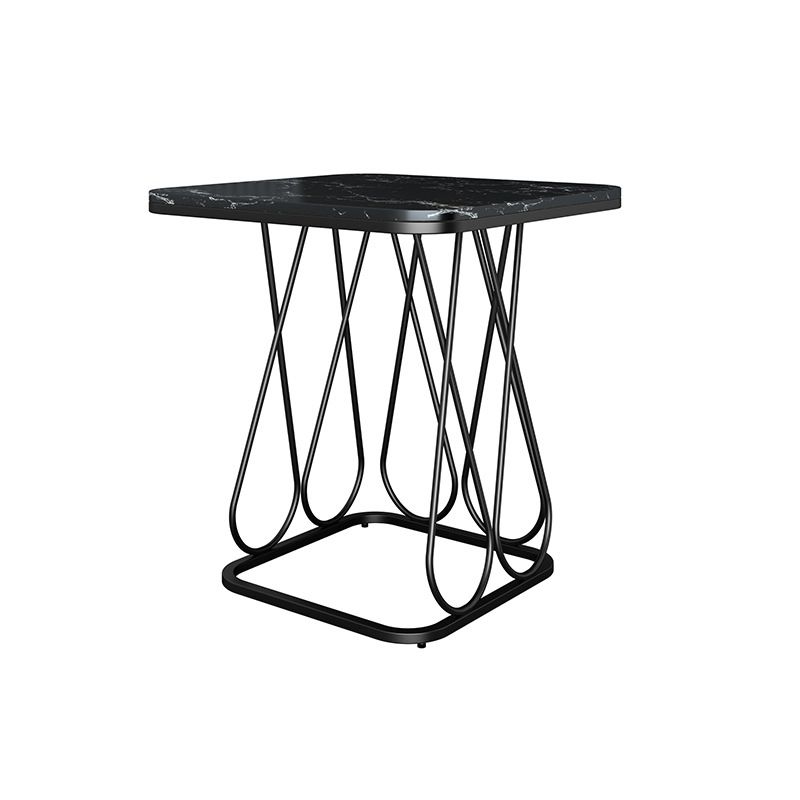 Design di base del telaio Black/Gold Metal Bianco bianco/bianco Top latello tondo in marmo