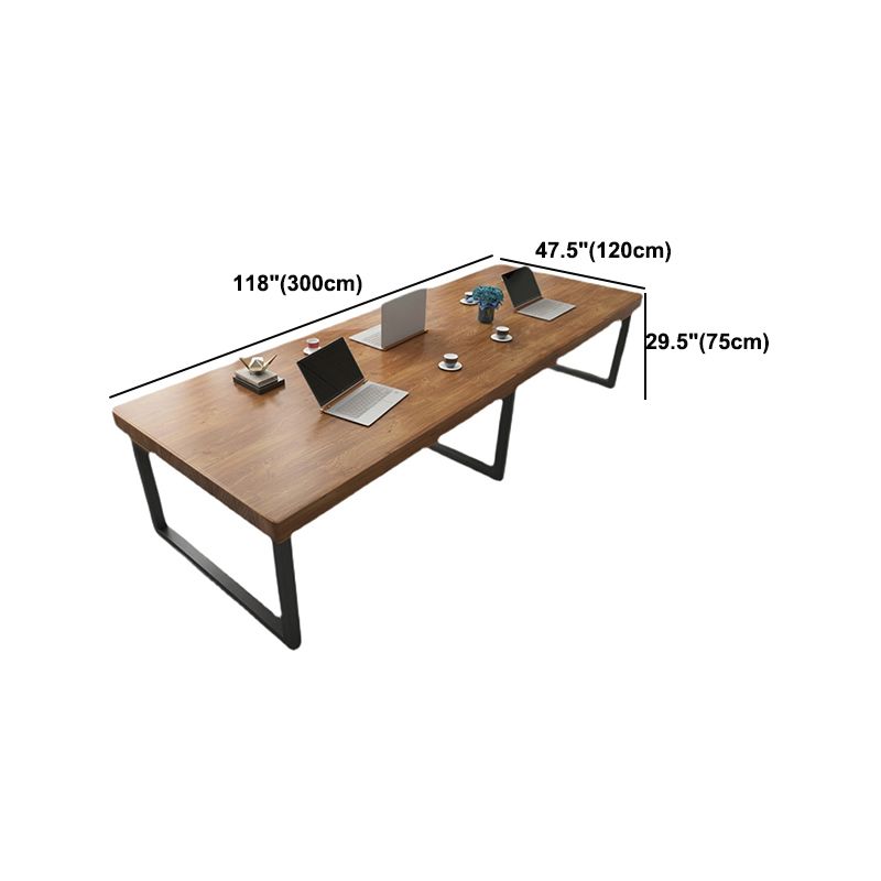 Pine Wood Meeting Table Industrial Rectangle Office Working Table Clearhalo 'furn' 'furn_office_desk' 'Furniture' 'Office Desks' 'Office Furniture' 'office_desk' 1200x1200_49a06b09-fab9-4a3b-95d8-cfc495e202fd