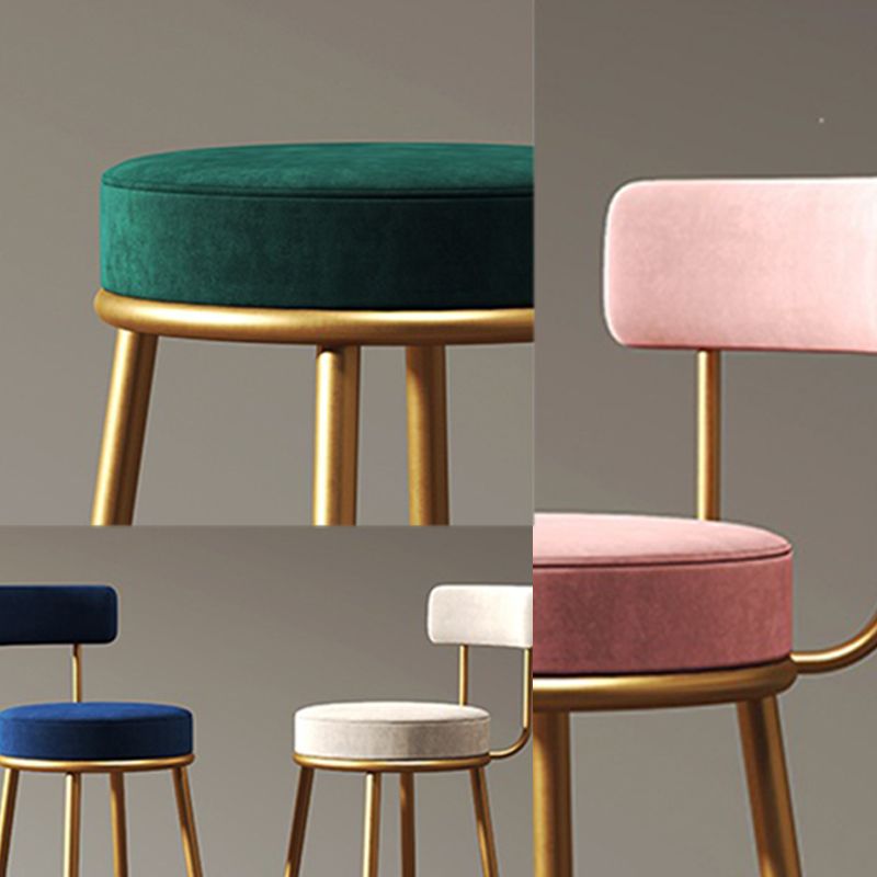 Scandinavian Style Bar Stool Metal Legs Round Seat Counter Stool for Kitchen Bar Clearhalo 'Bar Furniture' 'Bar Stools' 'bar_stools' 'furn' 'furn_bar_stools' 'furniture_bar_stools' 'Kitchen & Dining Furniture' 'kitchen&dining_furn' 'kitchen' 'kitchen_furn' Furniture' 1200x1200_49a12a75-c703-40d4-8846-ed4f7cd85c8e