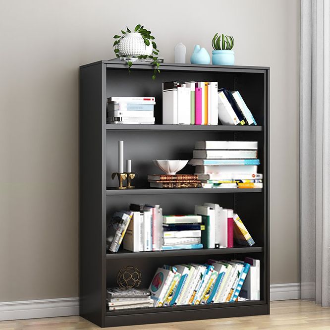 White and Black Modern Bookshelf Closed Back Wood Bookcase for Home