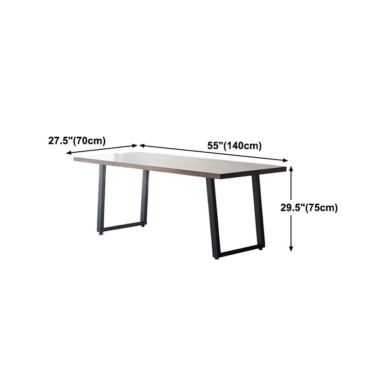 Rectangle Industrial Style Dining Table Wood Fixed Table with Solid Wood Clearhalo ' dining_table' 'Dining Tables & Seating' 'Dining Tables' 'furn' 'furn_dining_table' 'Furniture' 'furniture_dining_table' 'Kitchen & Dining Furniture' 'kitchen&dining_furn' 'kitchen' 'kitchen_dining_table' 1200x1200_49a3a587-0818-4f94-9795-c516e369a33c