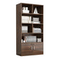 Modern Style Manufactured Wood Bookcase Closed Back Bookshelf for Living Room