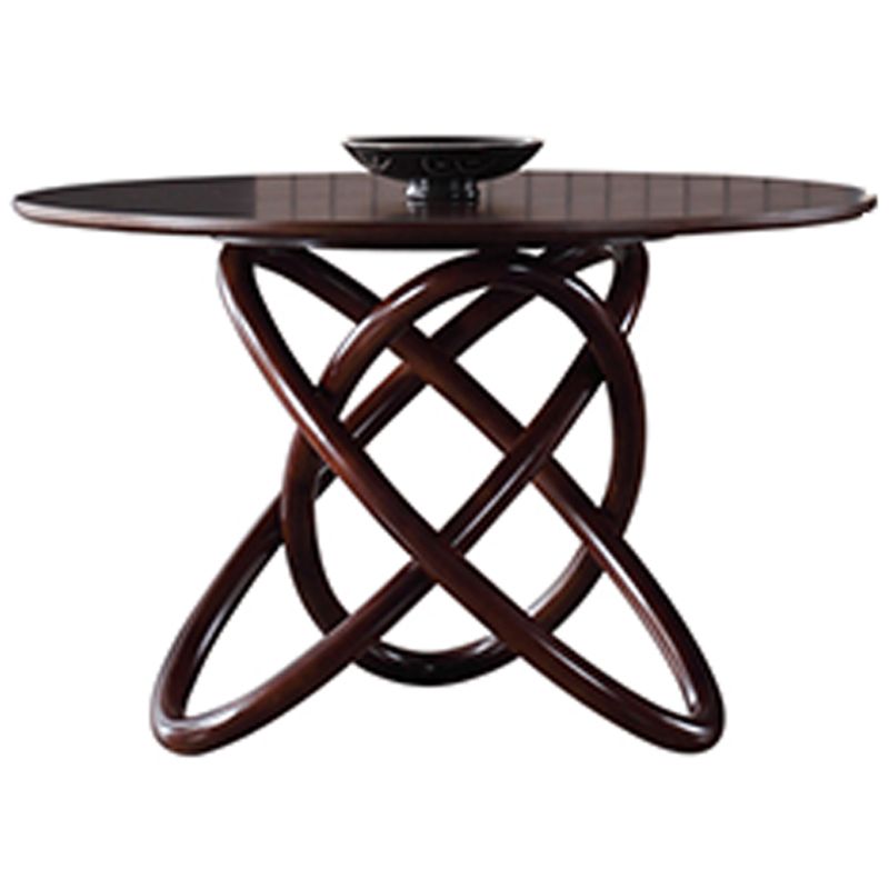 Contemporary Solid Wood Dining Table Round Pedestal Base Dining Table for Home Clearhalo 'Dining Tables & Seating' 'Dining Tables' 'dining_table' 'furn' 'furn_dining_table' 'Furniture' 'Kitchen & Dining Furniture' 1200x1200_49a685c6-bfc0-4b46-b7a2-6bf86e654992