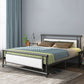 Modern Metal Open-Frame Bed Mattress Included Standard Bed with Custom Gold Legs