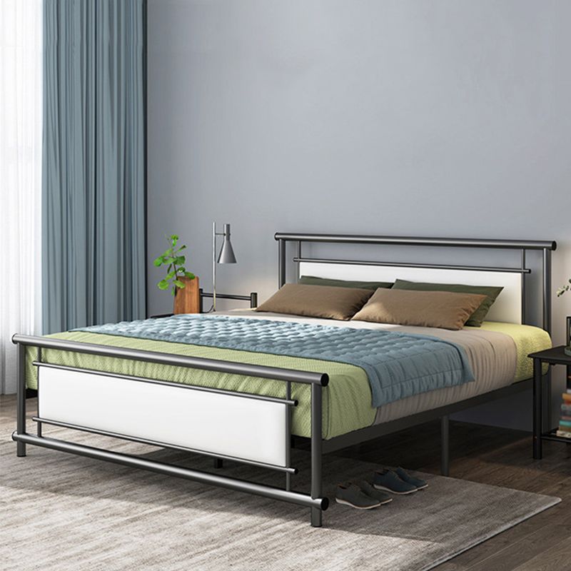 Modern Metal Open-Frame Bed Mattress Included Standard Bed with Custom Gold Legs