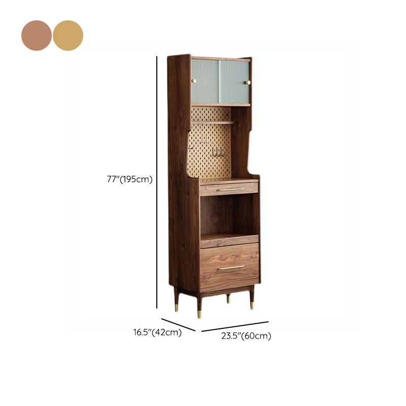 Glijdende glazen deur bijboordkastje Pine vaste houten server cruerenza