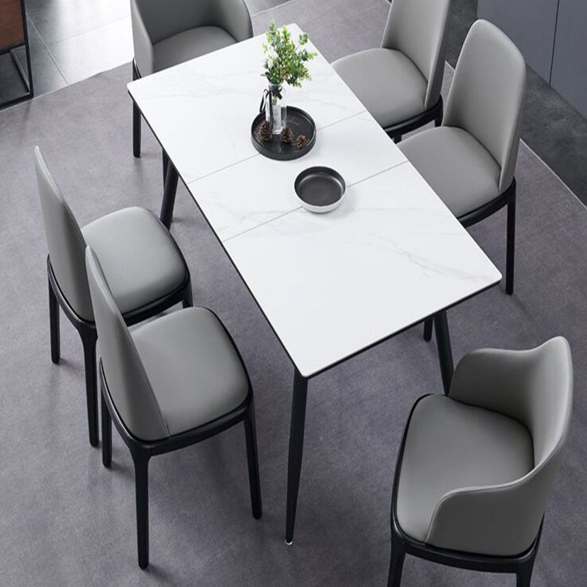 Leather Industrial Restaurant Side Chair Matte Finish Parsons Dining Side Chair Clearhalo ' kitchen&dining_furn' 'Dining Chairs' 'Dining Tables & Seating' 'dining_chair' 'furn' 'furn_dining_chair' 'Furniture' 'furniture_dining_chair' 'Kitchen & Dining Furniture' 'kitchen' 1200x1200_49a91c3b-da71-482a-bbbb-d67f7ed48d8d
