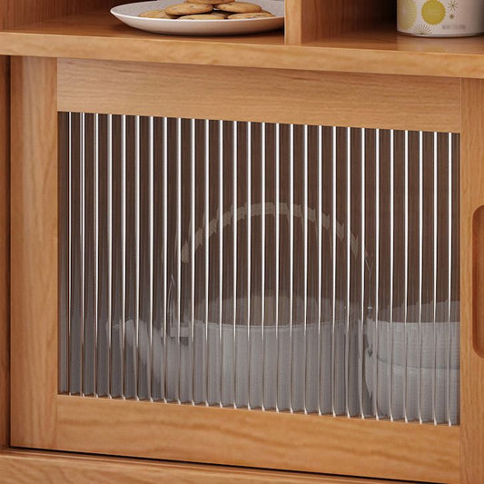 Server a buffet in legno massiccio di pino 45,5 "l moderni porte scorrevoli della sala da pranzo