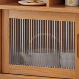 Server a buffet in legno massiccio di pino 45,5 "l moderni porte scorrevoli della sala da pranzo