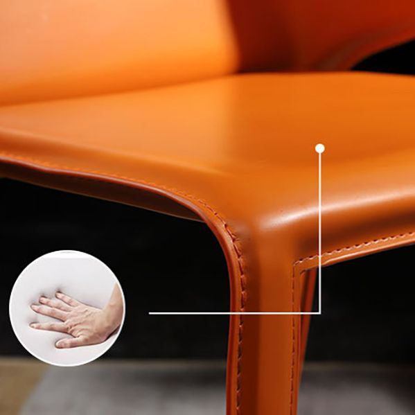 Contemporary Leather Dining Chair Arm Wingback Side Chair for Home Use Clearhalo 'Dining Chairs' 'Dining Tables & Seating' 'dining_chair' 'furn' 'furn_dining_chair' 'Furniture' 'Kitchen & Dining Furniture' 1200x1200_49aaa401-24e5-445b-8c33-d0df278dc5aa