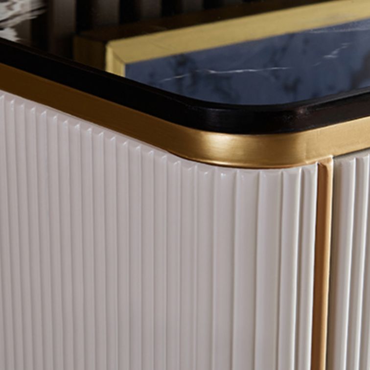 Mesa del aparador de mármol de tablero lateral contemporáneo con puertas para el comedor