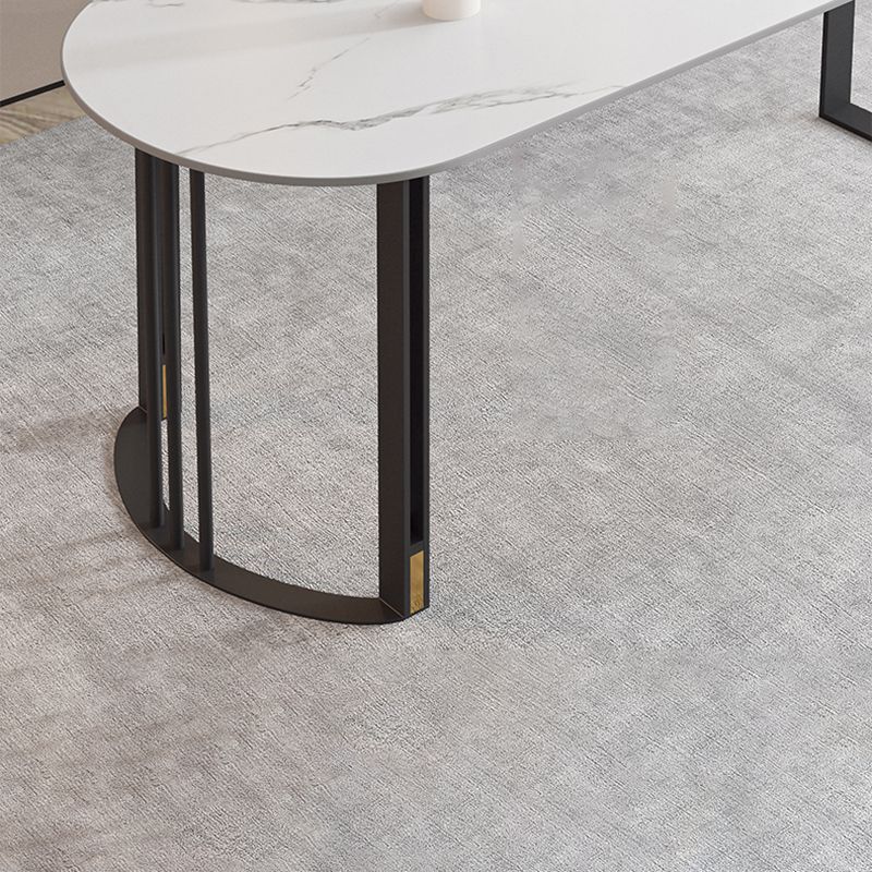 Scrivania da ufficio in pietra industriale da 29,53 pollici con gambe di ferro