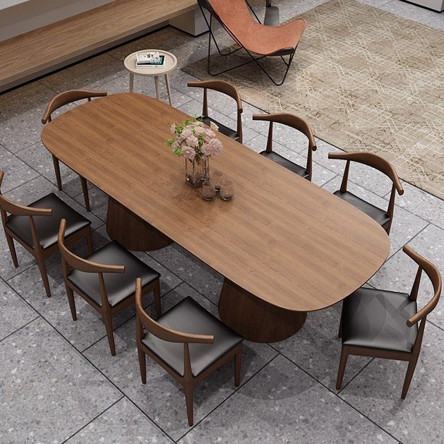Brown Dinner Table Contemporary Style Dining Table for Home Kitchen Dinner