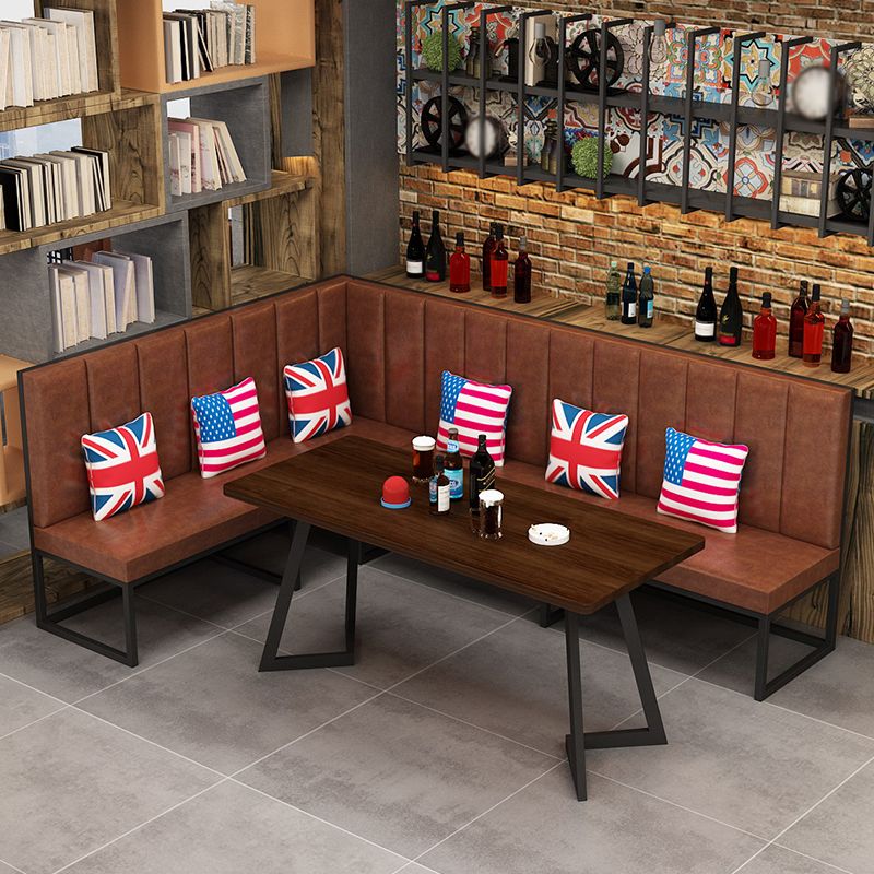 Industrial Dining Room Table Solid Wood Table with Black Double Pedestal Clearhalo ' dining_table' 'Dining Tables & Seating' 'Dining Tables' 'furn' 'furn_dining_table' 'Furniture' 'furniture_dining_table' 'Kitchen & Dining Furniture' 'kitchen&dining_furn' 'kitchen' 'kitchen_dining_table' 1200x1200_49b6f1b8-df46-4dc3-9f20-ed94f2d316cd