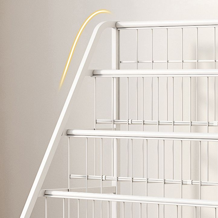 Contemporary Metal Bookshelf White Ladder Shelf Bookcase for Study Room Clearhalo 'Bookcases' 'furn' 'furn_bookcases' 'Furniture' 'Office Furniture' 1200x1200_49b9c024-6135-4b30-a3fc-31649b47edd6