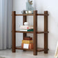 Modern Style Open Back Bookshelf Solid Wood Bookcase for Home