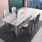 Set da pranzo Nordic 1/2/5 pezzi tavolo da pranzo in pietra rettangolo per cucina