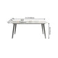 Metal Industrial Rectangle Dining Table White Sintered Stone Table for Kitchen and Dining Room Clearhalo ' dining_table' 'Dining Tables & Seating' 'Dining Tables' 'furn' 'furn_dining_table' 'Furniture' 'furniture_dining_table' 'Kitchen & Dining Furniture' 'kitchen&dining_furn' 'kitchen' 'kitchen_dining_table' 1200x1200_49bc03b5-e3af-4821-9692-8e1dd75c0235