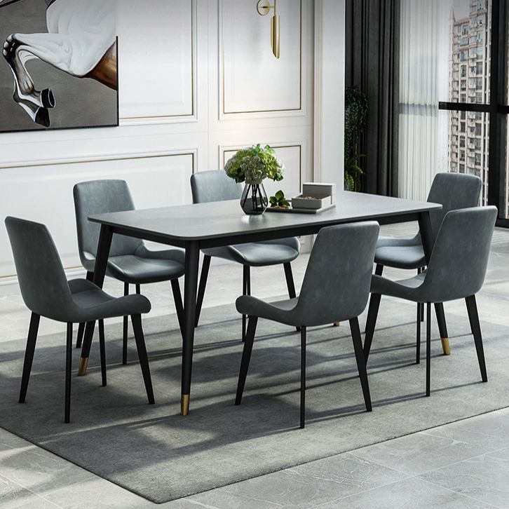 Nordic Style 1/5/7 Pieces Dining Set with Gray Top Kitchen Table Set for Dining Room Clearhalo 'Dining Room Sets' 'Dining Tables & Seating' 'dining_room_set' 'furn' 'furn_dining_room_set' 'Furniture' 'furniture_dining_room_set' 'Kitchen & Dining Furniture' 'kitchen&dining_furn' 'kitchen' 1200x1200_49bcb638-f8ab-4a9d-9ea7-df72e4325161