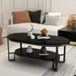 Table basse rectangulaire en ardoise, table basse abstraite avec étagère