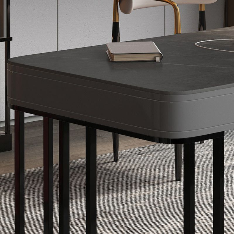 Escritorio ejecutivo moderno de 25 "de ancho escritorio de oficina rectangular de 2 cavadores