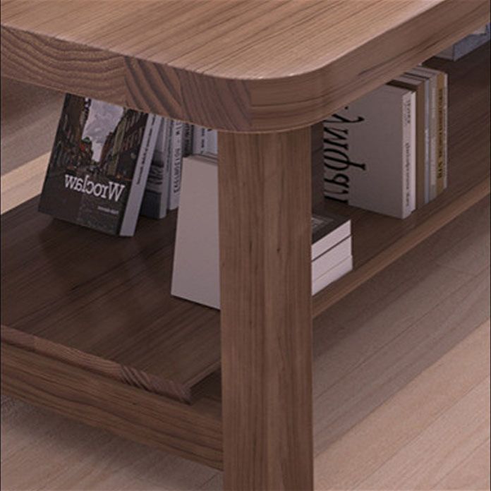 Bureau d'écriture en bois massif contemporain 1 bureau de bureau rectangle avec base H-base