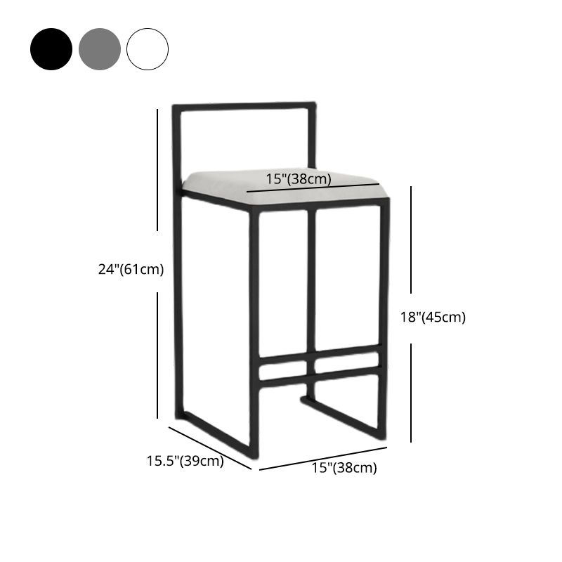 Modern Jewelry Shop Velvet Counter Stools Matte Finish Footrest Barstool Clearhalo 'Bar Furniture' 'Bar Stools' 'bar_stools' 'furn' 'furn_bar_stools' 'Furniture' 'furniture_bar_stools' 'Kitchen & Dining Furniture' 1200x1200_49c03531-b971-453c-9952-c0757bd3e21a