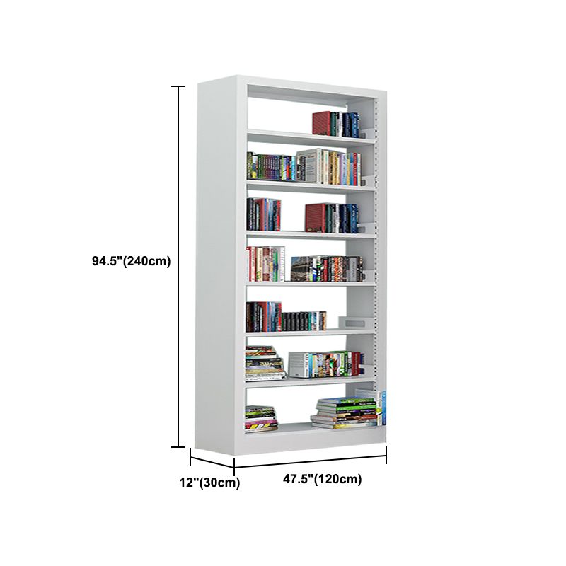 Rectangle Etagere Bookshelf Modern Metal Open Bookcase with Shelves