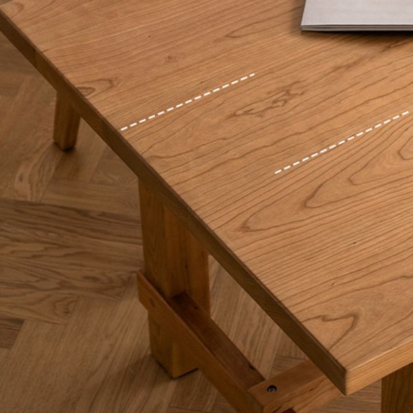 Rectangle Table Dining Table Simplicity Dinner Room Solid Wood Table with 4 Legs Base Clearhalo ' dining_table' 'Dining Tables & Seating' 'Dining Tables' 'furn' 'furn_dining_table' 'Furniture' 'furniture_dining_table' 'Kitchen & Dining Furniture' 'kitchen&dining_furn' 'kitchen' 'kitchen_dining_table' 1200x1200_49c16a3e-e2b1-4ff4-b6d3-2336eff57e69