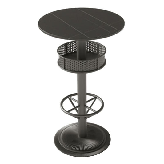 Industrial Style Bar Wine Table Black Bar Dining Table with Storage Clearhalo 'Bar Furniture' 'Bar Tables' 'bar_tables' 'furn' 'furn_bar_tables' 'Furniture' 'Kitchen & Dining Furniture' 1200x1200_49c22d43-115b-4df1-9fa4-81e43a51aed9
