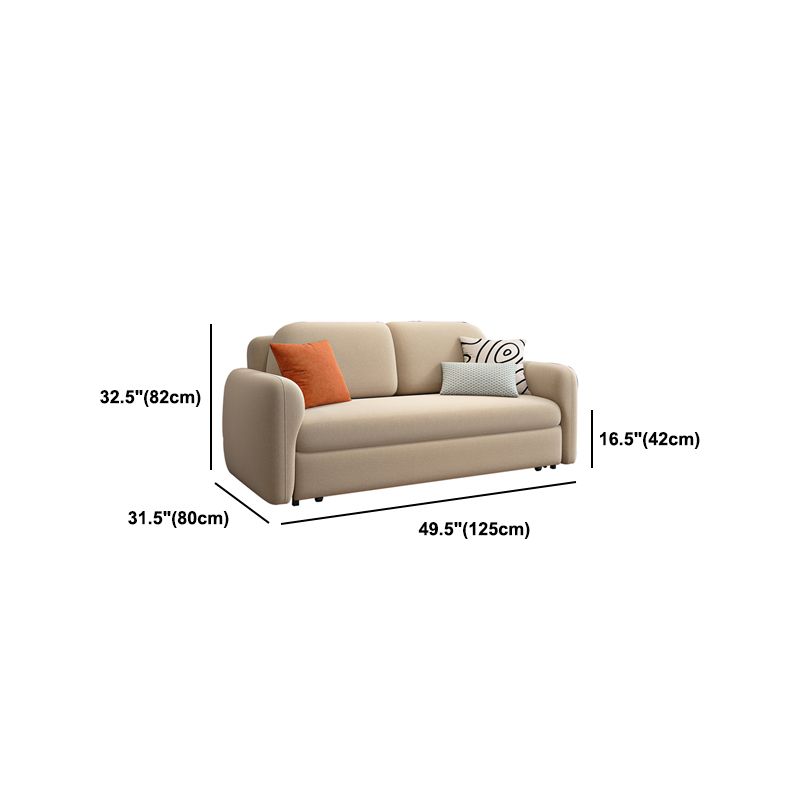 Canapé de bras rond brun clair