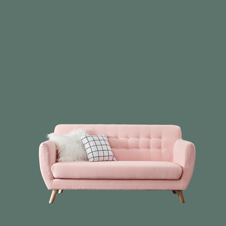 32.28" H Cotton Blend 3 Seater Flared Arm Sofa for Living Room Clearhalo 'furn' 'furn_sofas' 'Furniture' 'Living Room Furniture' 'Sofa' 'sofas' 1200x1200_49c53157-be4d-43dc-ae9d-e8f69e592a83