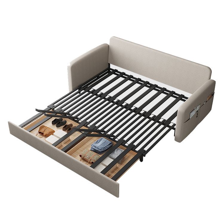 Pillow Included Sofa Futon Foldable Cushion Back Sleeper Sofa with Storage Clearhalo 'furn' 'furn_futons' 'Furniture' 'Futons & Daybeds' 'Futons' 'Living Room Furniture' 1200x1200_49c57a5e-4657-44a7-a92f-ffefdafc7012