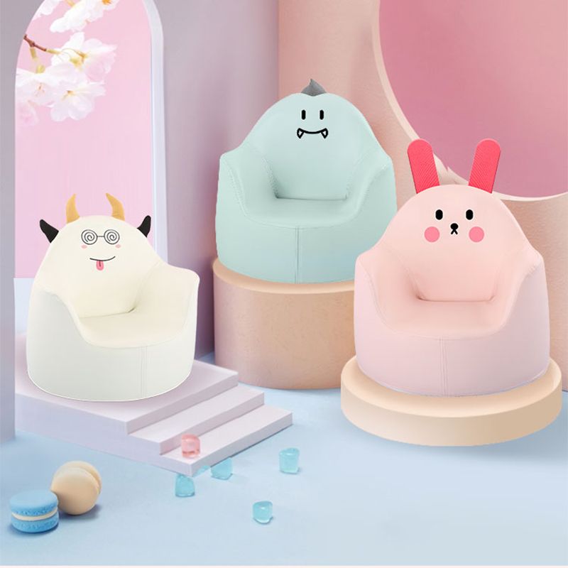 19.69"L x 19.69"W x 17.72"H Modern PU Camel Back Barrel Chair for Living Room