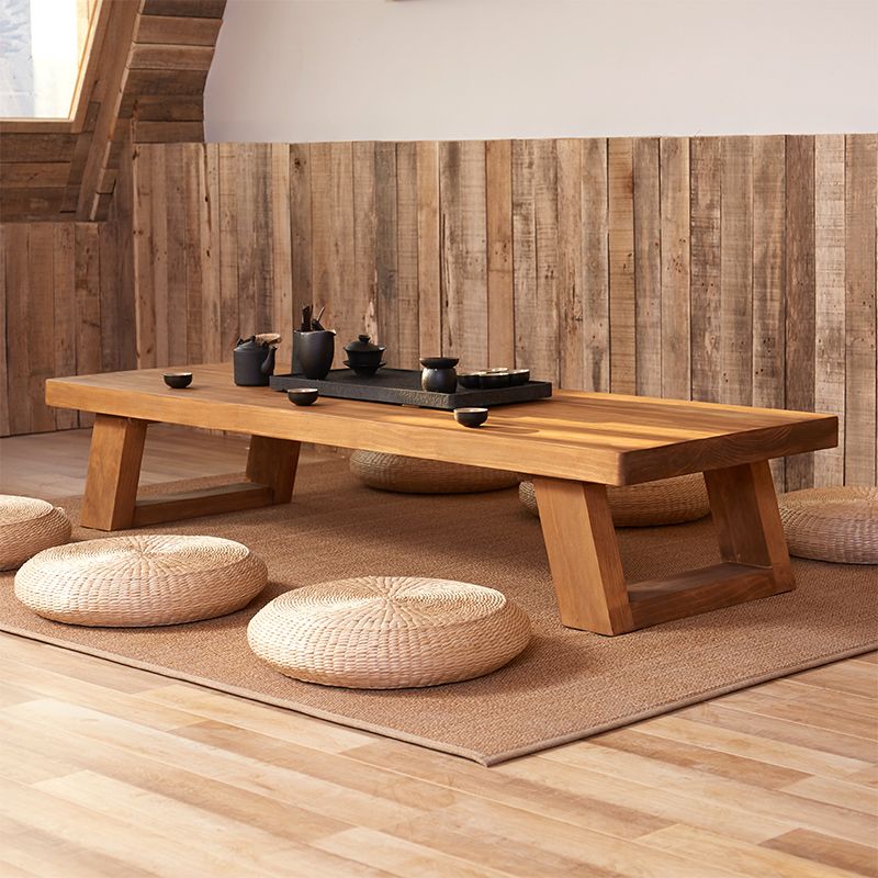 4 Legs Coffee Table Contemporary Rectangle Solid Wood Coffee Cocktail Table Clearhalo 'Coffee & Accent Tables' 'Coffee Tables' 'coffee_tables' 'furn' 'furn_coffee_tables' 'Furniture' 'Living Room Furniture' 1200x1200_49ca053c-100d-4bc4-9a7a-a9f2ccb5a168
