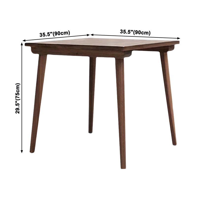 Square 4 Legs Industrial Dining Table Wood Color Fixed Table with Pinewood Solid Wood Clearhalo ' dining_table' 'Dining Tables & Seating' 'Dining Tables' 'furn' 'furn_dining_table' 'Furniture' 'furniture_dining_table' 'Kitchen & Dining Furniture' 'kitchen&dining_furn' 'kitchen' 'kitchen_dining_table' 1200x1200_49cca1ca-475f-4e90-8517-23a522dab63e