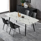 Modern Style Sintered Stone Rectangle Table Set 1/2/5/7 Pieces Dining Set Clearhalo 'Dining Room Sets' 'Dining Tables & Seating' 'dining_room_set' 'furn' 'furn_dining_room_set' 'Furniture' 'Kitchen & Dining Furniture' 1200x1200_49ce0538-a161-474e-b126-c856dd72e259