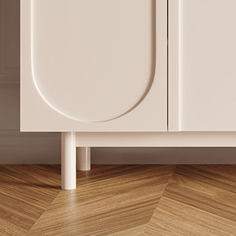 Armoire à plate-forme en bois d'ingénierie blanche 35.4 "H Serveur de salle à manger pour salle à manger