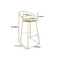 Coffee Shop Scandinavian Bar-stool Metal Bucket Footrest Counter-height Stool