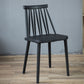 Nordic Style Armless Side Chairs Slat Back Chair with Plastic Legs for Home Use
