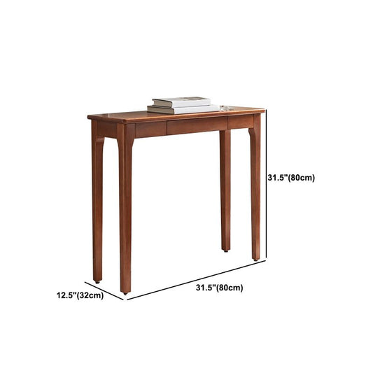 Tavolo da console in legno a 4 gambe a 4 gambe con archiviazione
