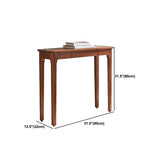 Tavolo da console in legno a 4 gambe a 4 gambe con archiviazione