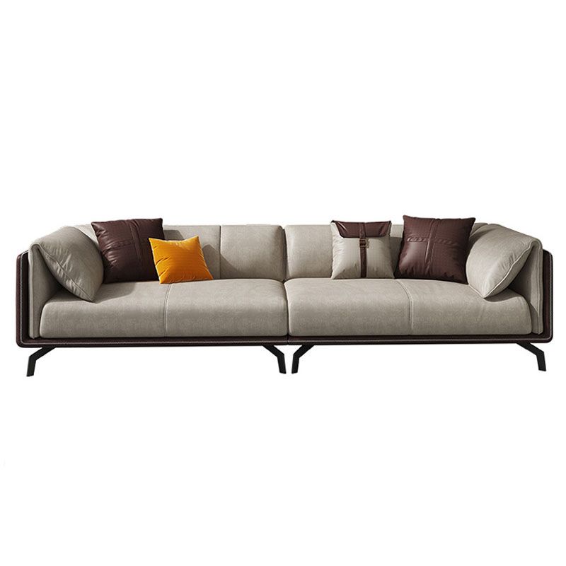 Kunstleder stationäres Sofa Smoking -Armsofa mit Bolsterkissen