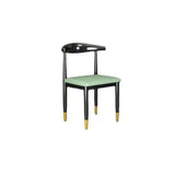 Chaise de salle à manger en métal chaise rembourrée contemporaine